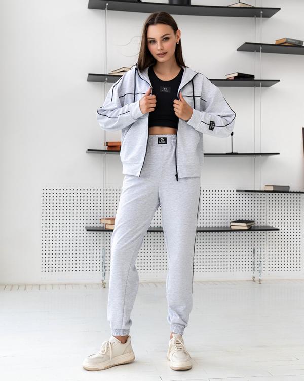 Костюм спорт AZNA (S-XL) Д107 grey (деми)