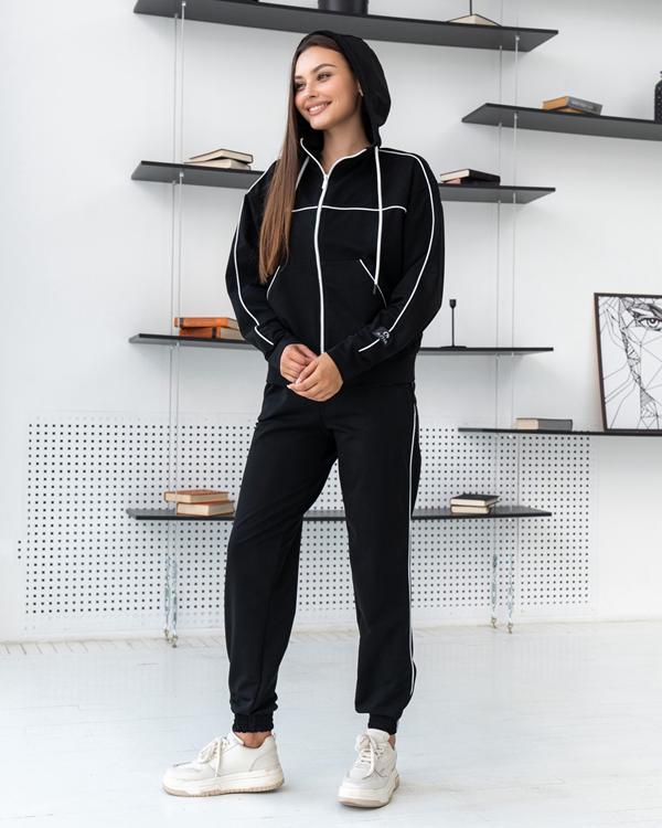 Костюм спорт AZNA (S-XL) Д107 black (деми)