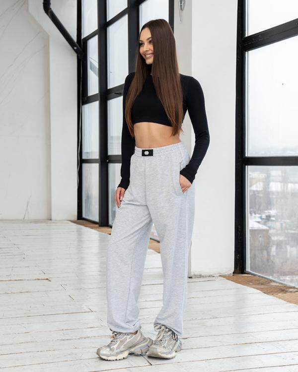 Штаны спорт AZNA (S-XL) Б70 grey (деми)