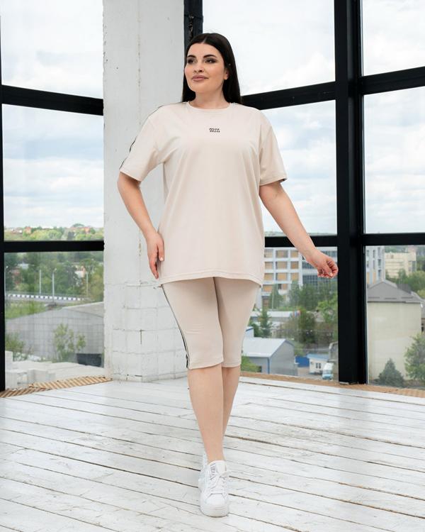 Костюм AZNA (XL-4XL) ЛД18 beige (лето)