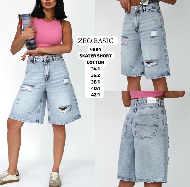 Шорты Jeans Style (34-42) 4884 l.blue (лето)