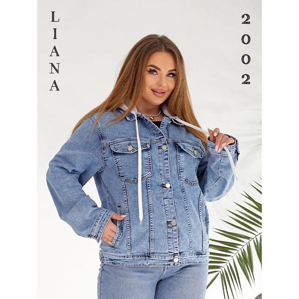 Куртка Liana Denim (3XL-8XL) 2-002 blue (деми)