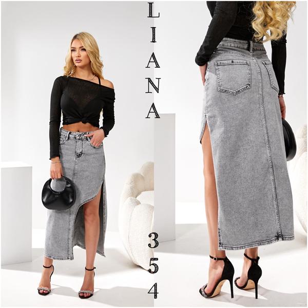 Юбка Liana Denim (25-29) 354 grey (лето)