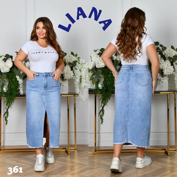 Юбка Liana Denim (30-36) 361 l.blue (лето)