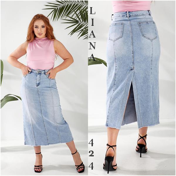 Юбка Liana Denim (28-33) 424 l.blue (лето)