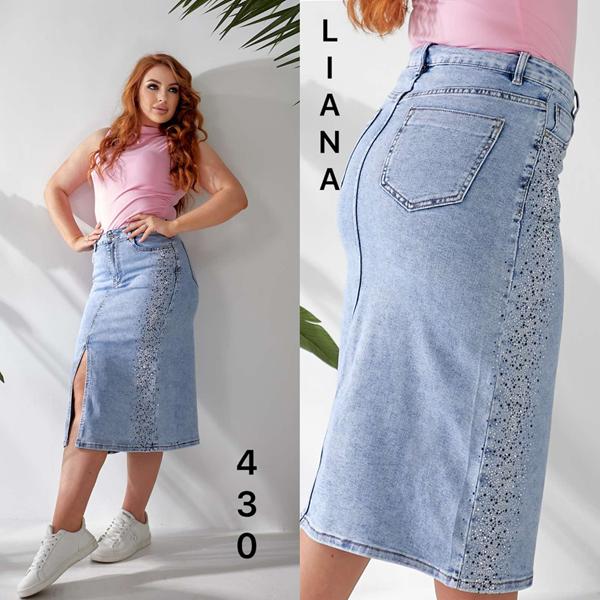 Юбка Liana Denim (30-36) 430 l.blue (лето)