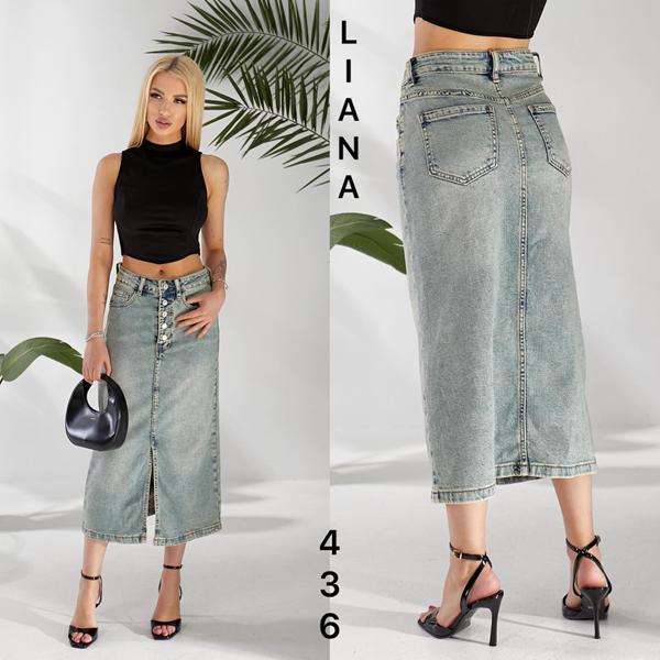 Юбка Liana Denim (25-30) 436 grey (лето)