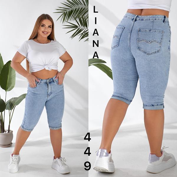 Бриджи Liana Denim (32-42) 449 l.blue (лето)