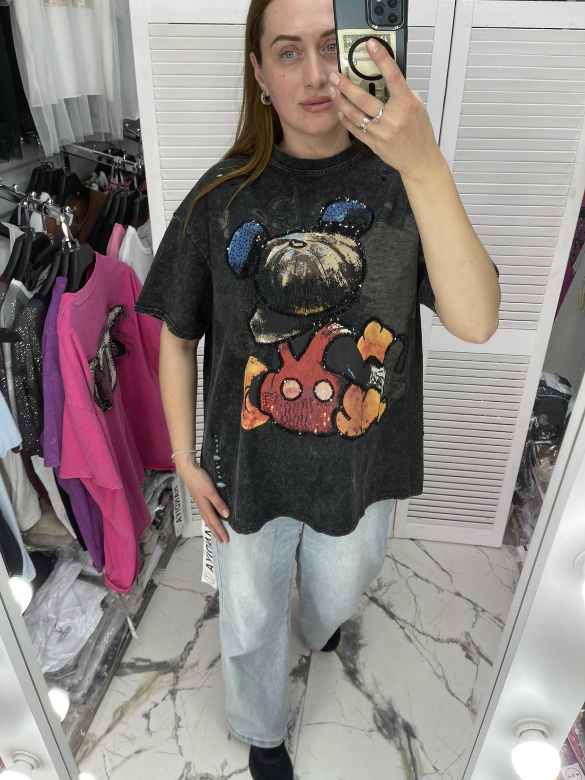 Футболка Karon (one size) 6076 black (лето)