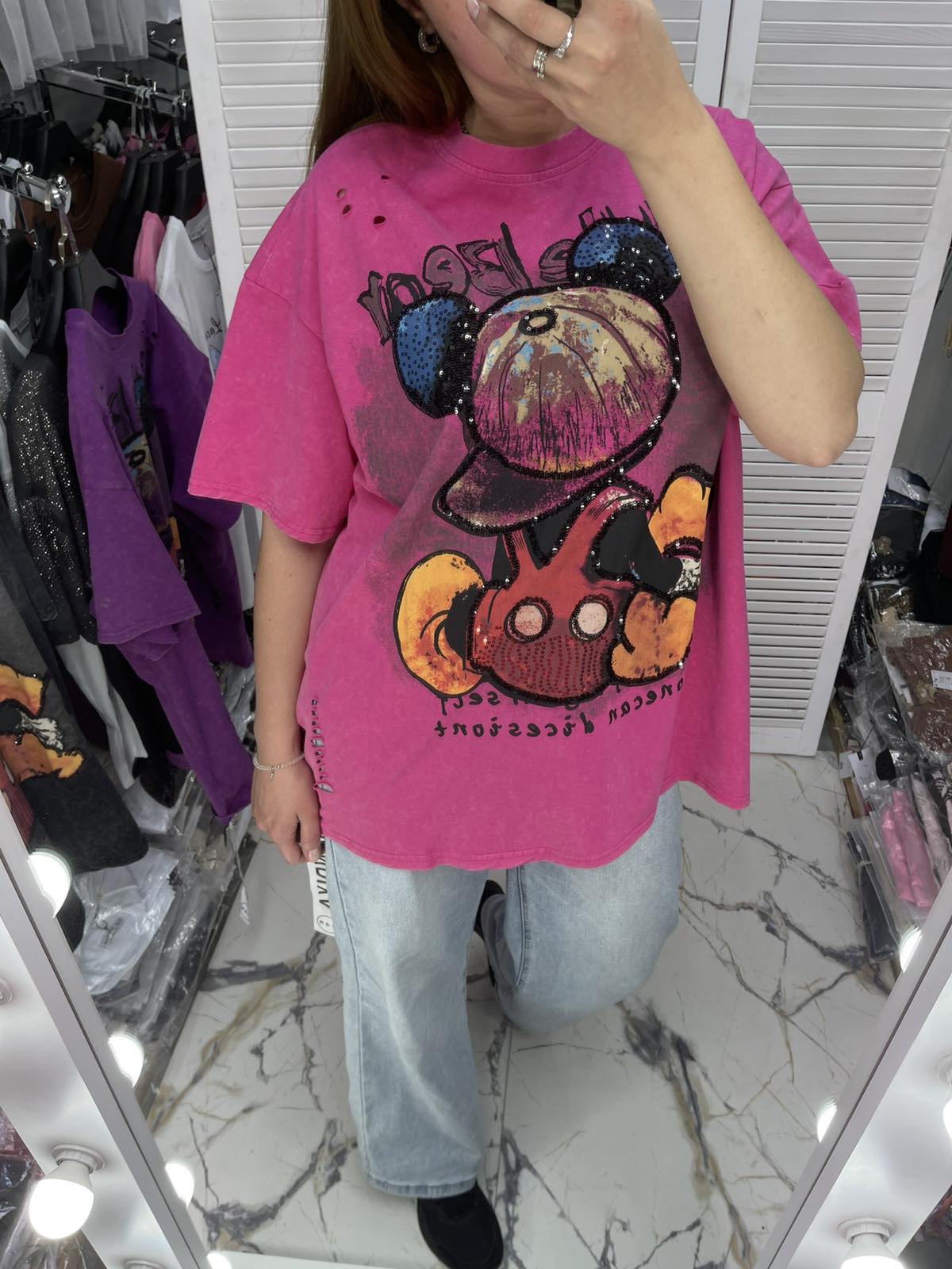 Футболка Karon (one size) 6076 pink (лето)