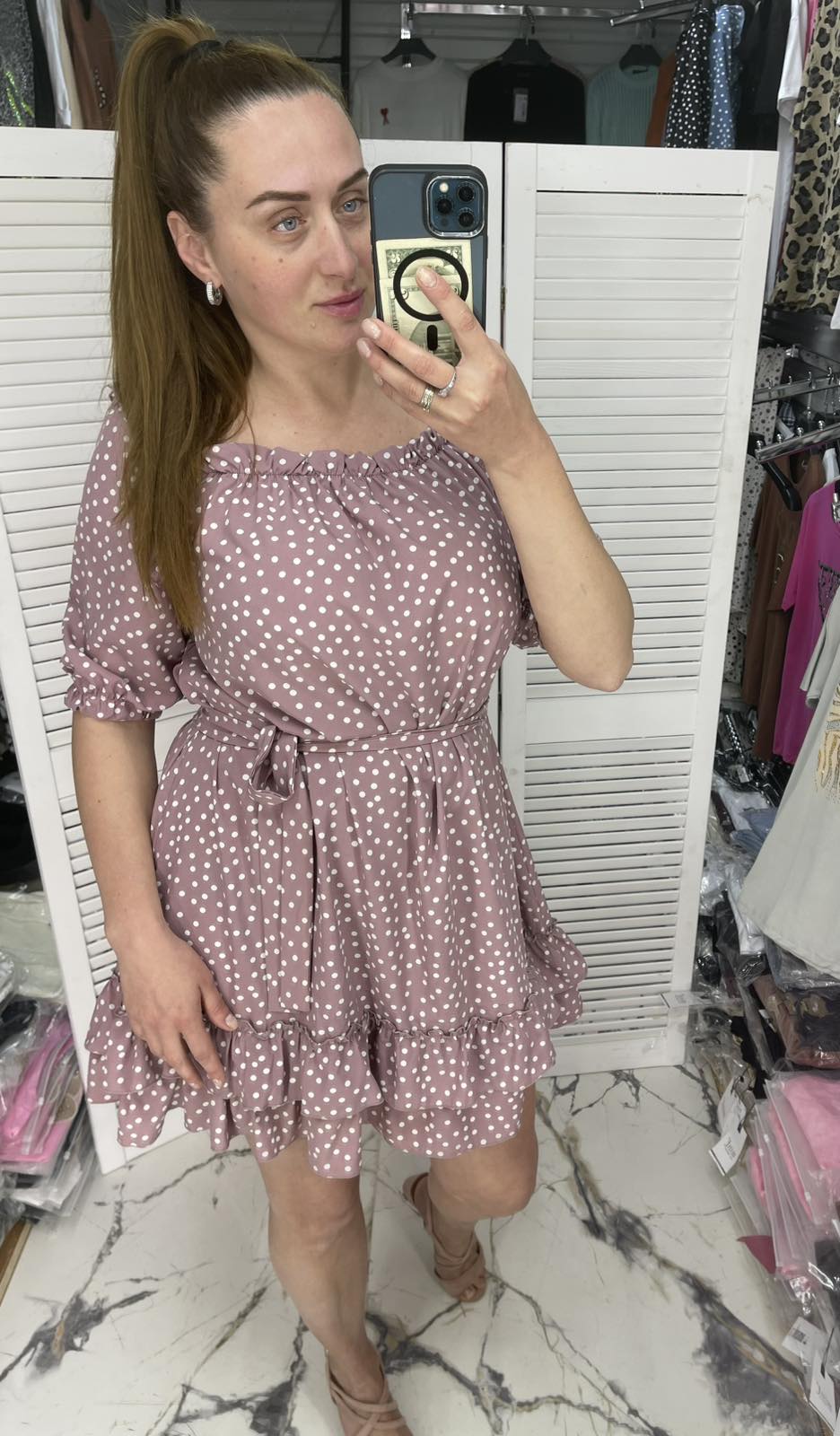 Платье Karon (S-XL) 675 brown (лето)