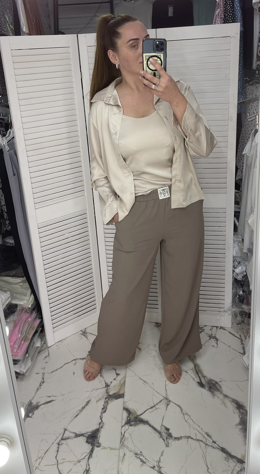 Штаны Karon (M-XL) 676 beige (деми)