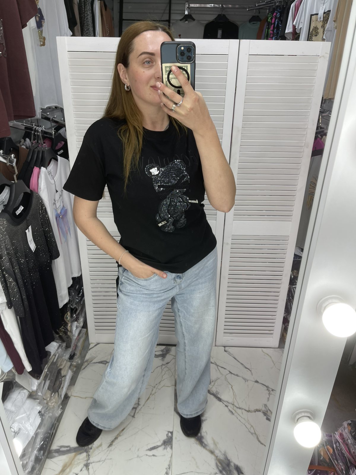 Футболка Karon (one size) 8216 black (лето)