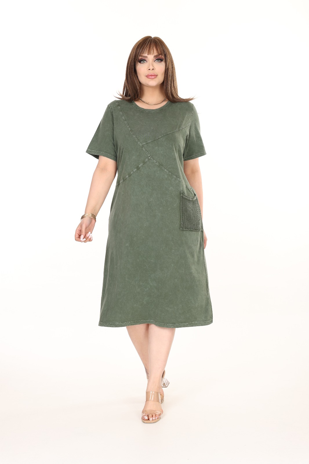 Платье Alberk (56-62) 4085 khaki (лето)