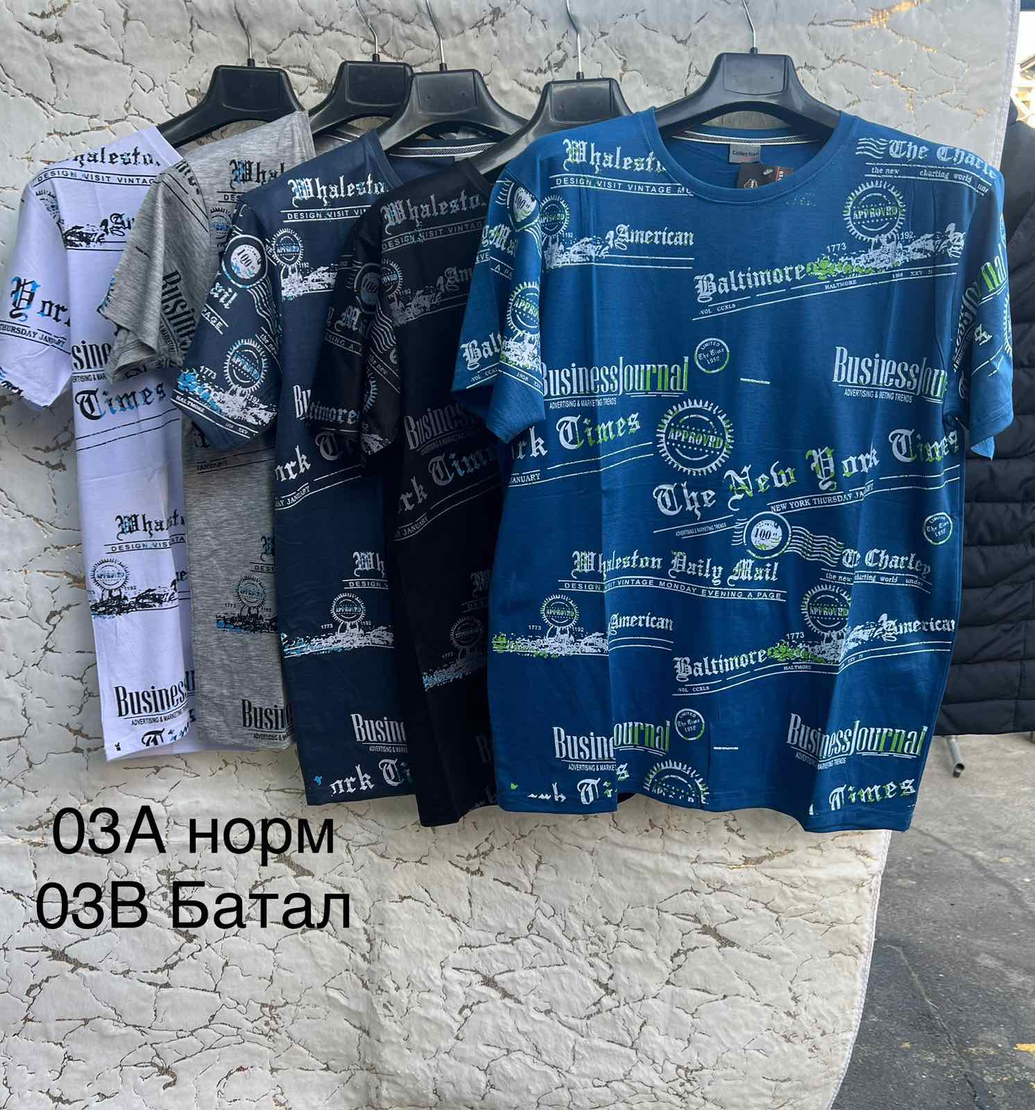 Футболка Hoan (5XL-8XL) 03A mix (лето)