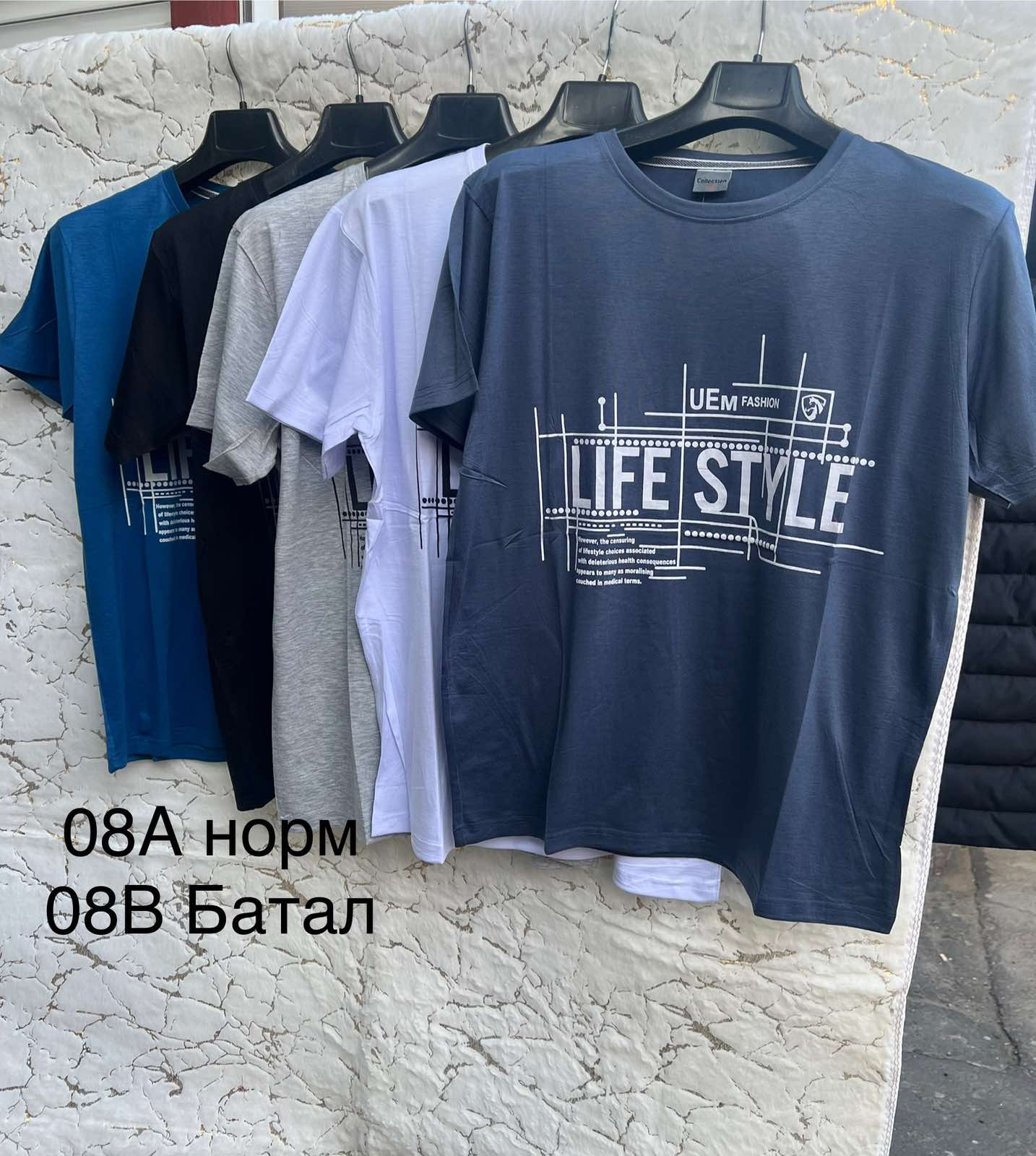 Футболка Hoan (5XL-8XL) 08A mix (лето)