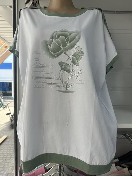 Футболка P.HEY (XL-4XL) 1505 white-mint (лето)