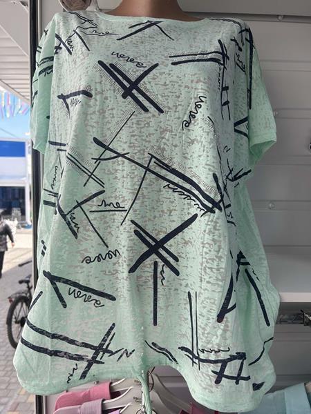 Футболка P.HEY (2XL-5XL) 8565 mint (лето)