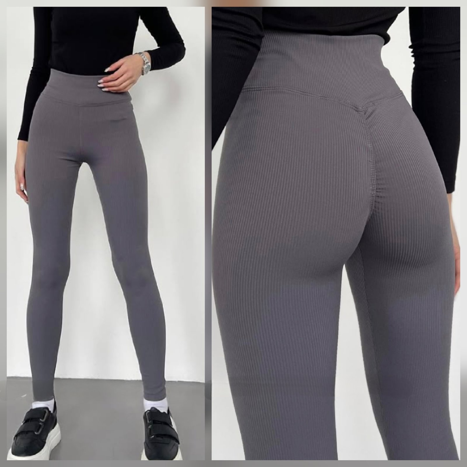 Лосины Sport style (S-XL) 5275 grey (деми)