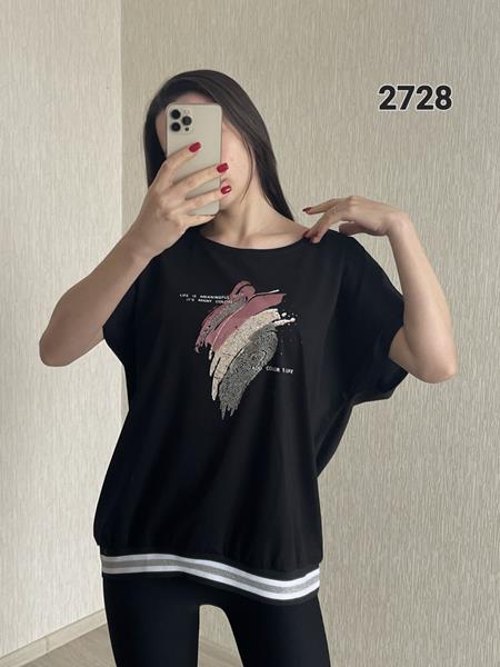 Футболка FSN (52-58) 2728 black (лето)
