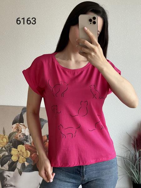 Футболка FSN (42-48) 6163 pink (лето)