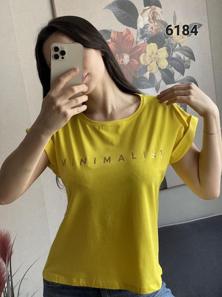 Футболка FSN (42-48) 6184 yellow (лето)