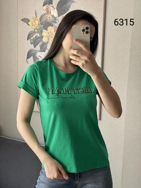 Футболка FSN (42-48) 6315 green (лето)
