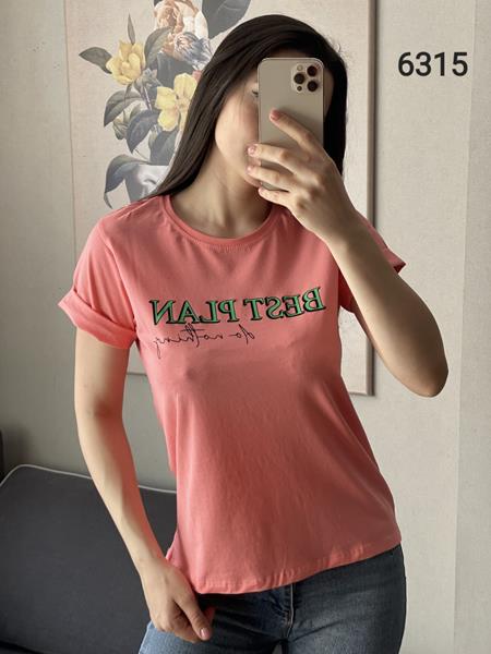 Футболка FSN (42-48) 6315 pink (лето)