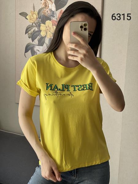 Футболка FSN (42-48) 6315 yellow (лето)