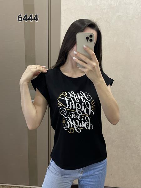 Футболка FSN (42-48) 6444 black (лето)