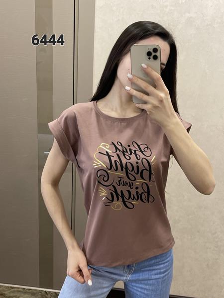Футболка FSN (42-48) 6444 brown (лето)