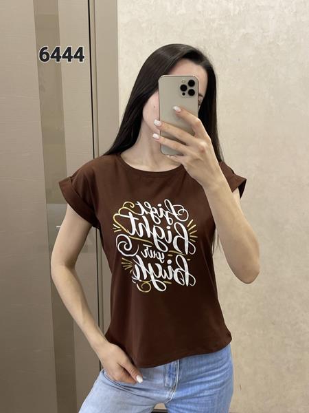 Футболка FSN (42-48) 6444-1 brown (лето)