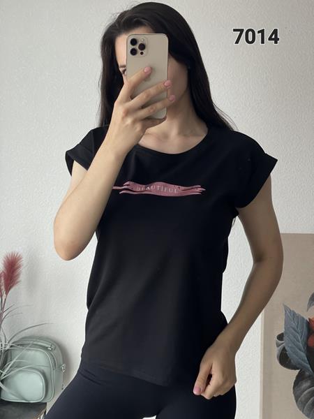 Футболка FSN (42-48) 7014 black (лето)