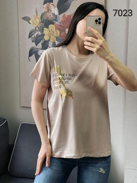 Футболка FSN (42-48) 7023 beige (лето)