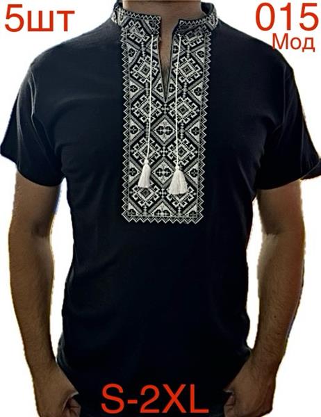 Вышиванка Надийка (S-2XL) N66-015 black (лето)