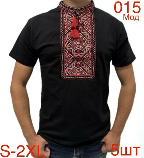 Вышиванка Надийка (S-2XL) N70-015 black (лето)