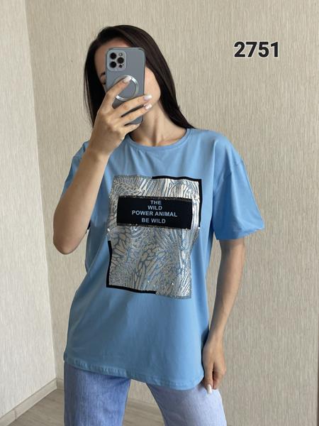 Футболка FSN (S-XL) 2751 l.blue (лето)