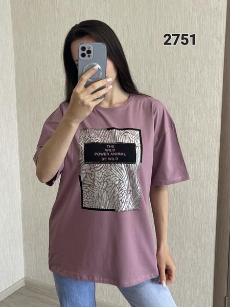 Футболка FSN (S-XL) 2751 lilac (лето)