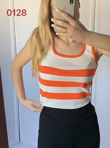 Майка FSN (42-46) 0128 white-orange (лето)