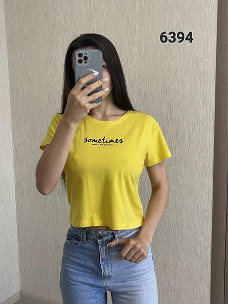Футболка FSN (42-48) 6394 yellow (лето)
