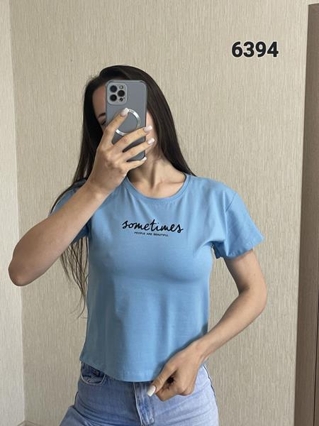 Футболка FSN (42-48) 6394-1 l.blue (лето)