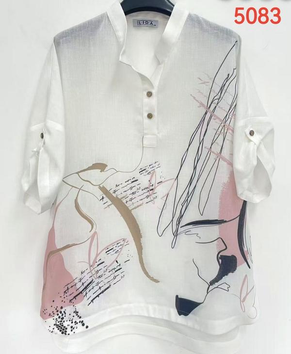 Рубашка LIDA (52-62) 5083 white (лето)