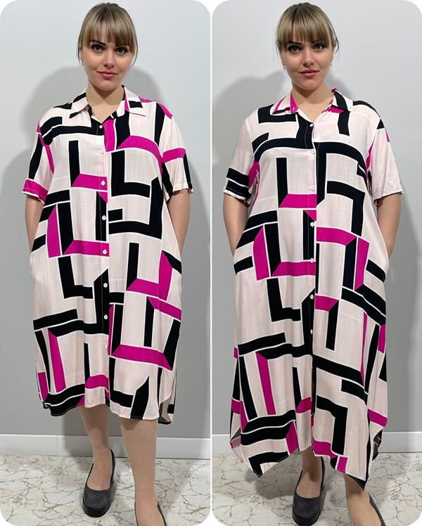 Платье Loyard (XL-5XL) CL7582 peach (лето)