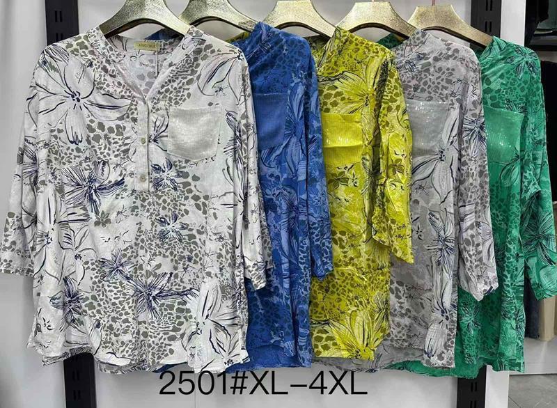 Блузка Even&Efair (XL-4XL) 2501 mix (лето)