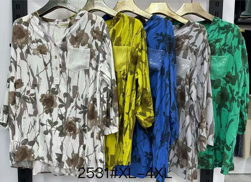 Блузка Even&Efair (XL-4XL) 2531 mix (лето)