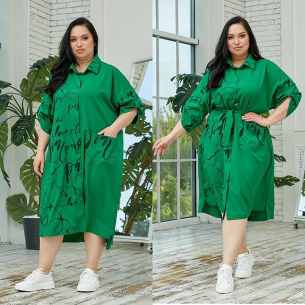 Платье Sinevir (52-62) M47B green (лето)
