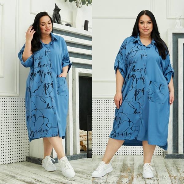 Платье Sinevir (52-62) M47B l.blue (лето)