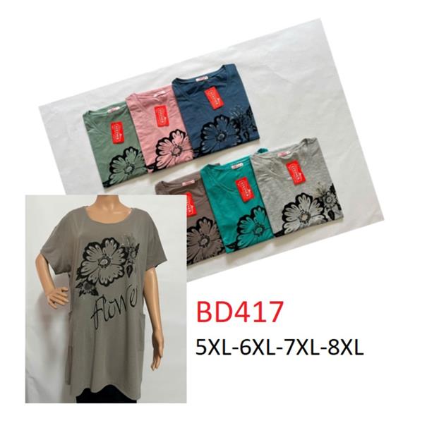 Футболка Steiner cloth (5XL-8XL) BD417 mix (лето)