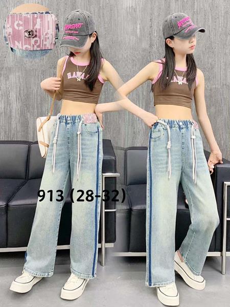 Джинсы Фунтик (28-32) 913 l.blue (деми)