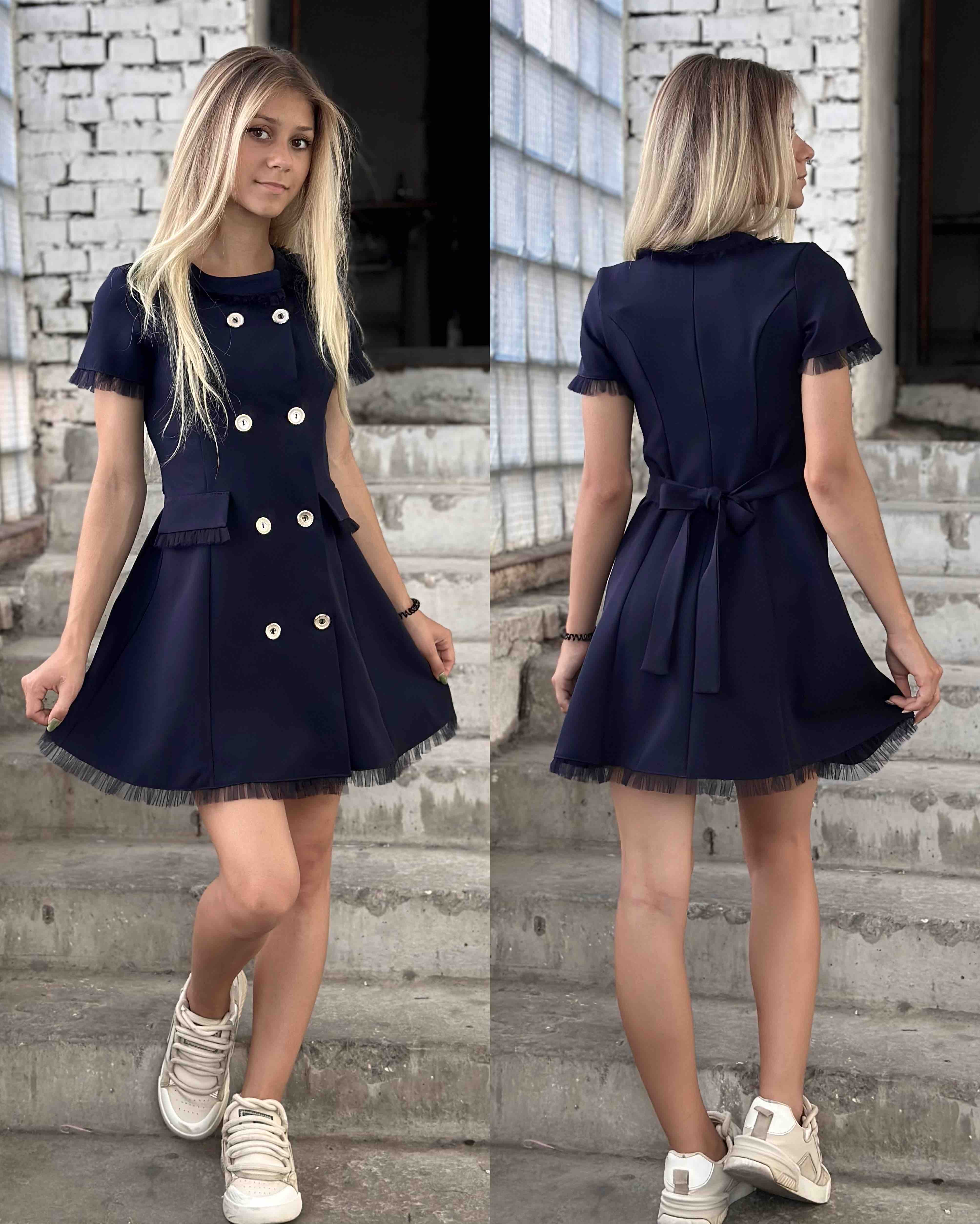 Платье Karolina (32-42) KR244 navy (лето)
